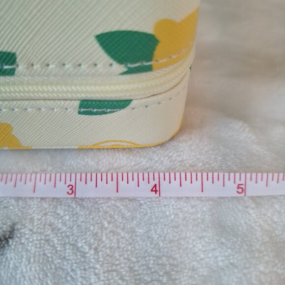 Nordstrom Lemon Pattern Yellow Square‎ Jewelry Travel Case Box 4.5” - Picture 10 of 11